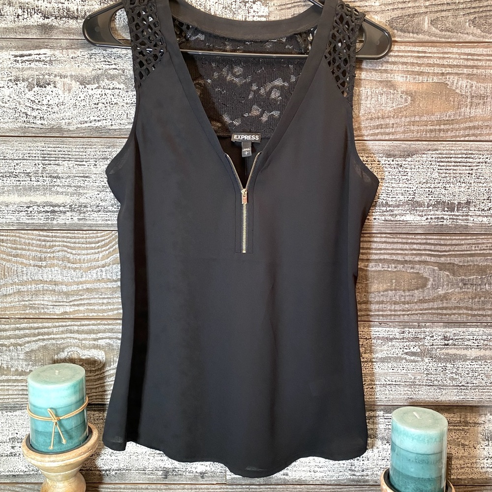 Express Women’s Dress Tank, black, Size: Small